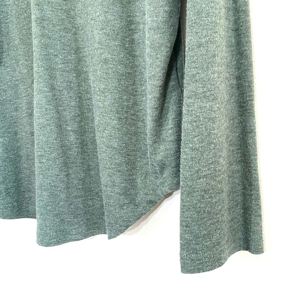 Sage green long sleeve hoodie shirt top, sz SM - Picture 8 of 16